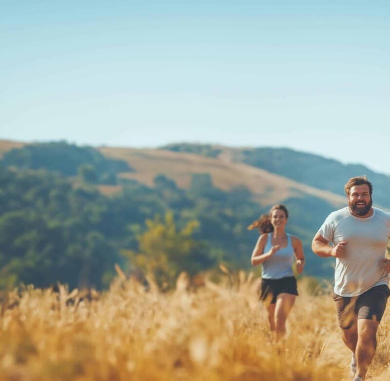 people running on a field