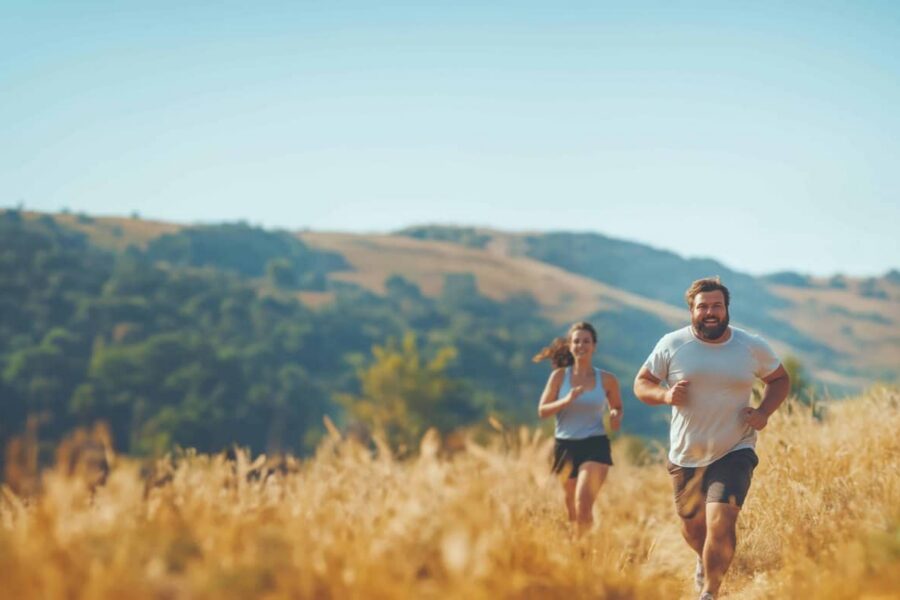 people running on a field